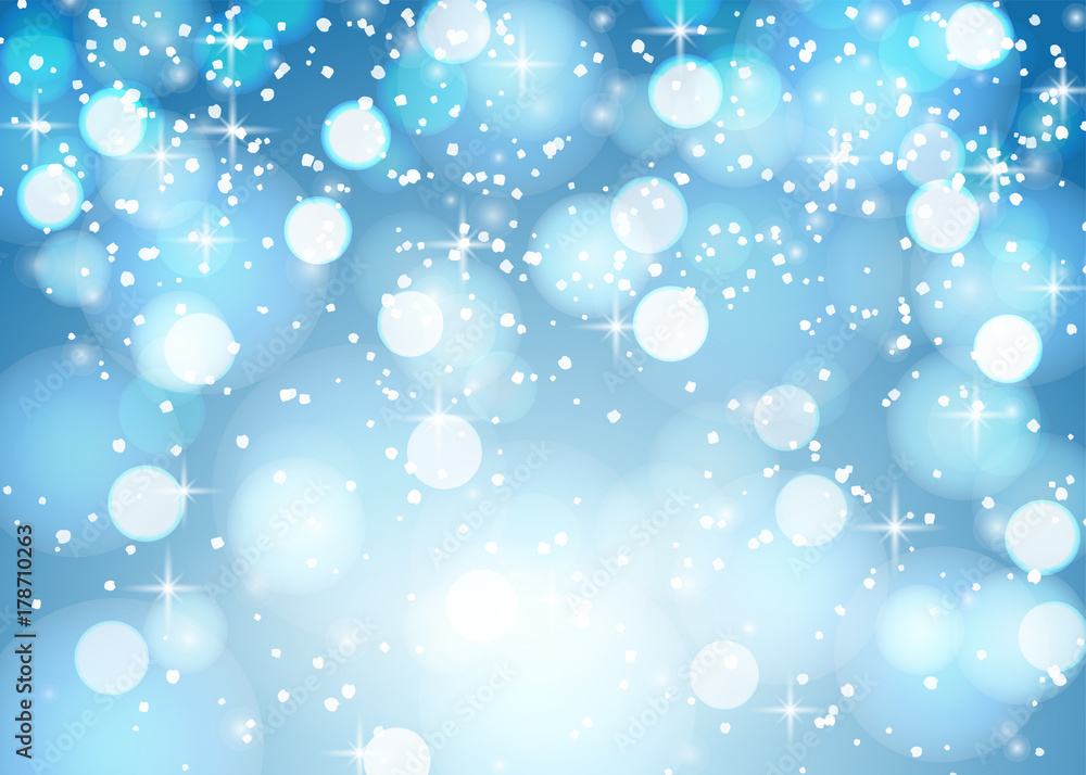 Obraz premium Nightly winter snowy background. Vector eps10