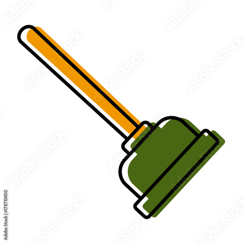 Toilet pump isolated icon vector illustration graphic design icon