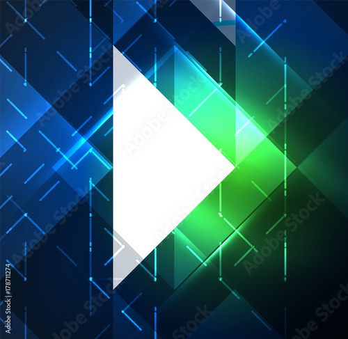 Cosmic electric background with shiny glowing plexus electricity impulses