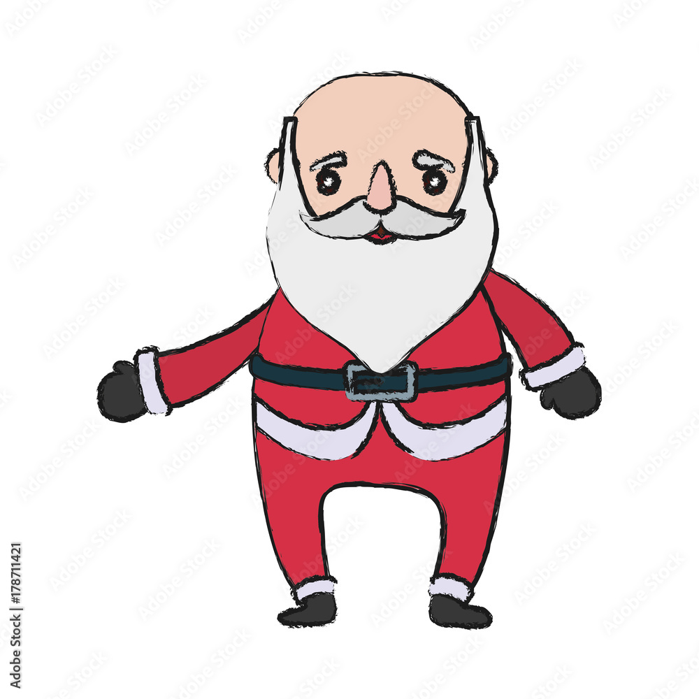 cartoon santa claus icon over white background vector illustration cartoon santa claus icon over white background vector illustration