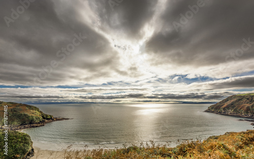 Storm clouds gather over Lantic Bay