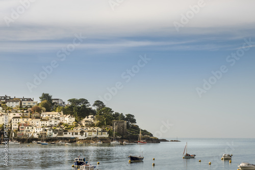 Polruan from Fowey on the river Fowey, Cornwall, UK