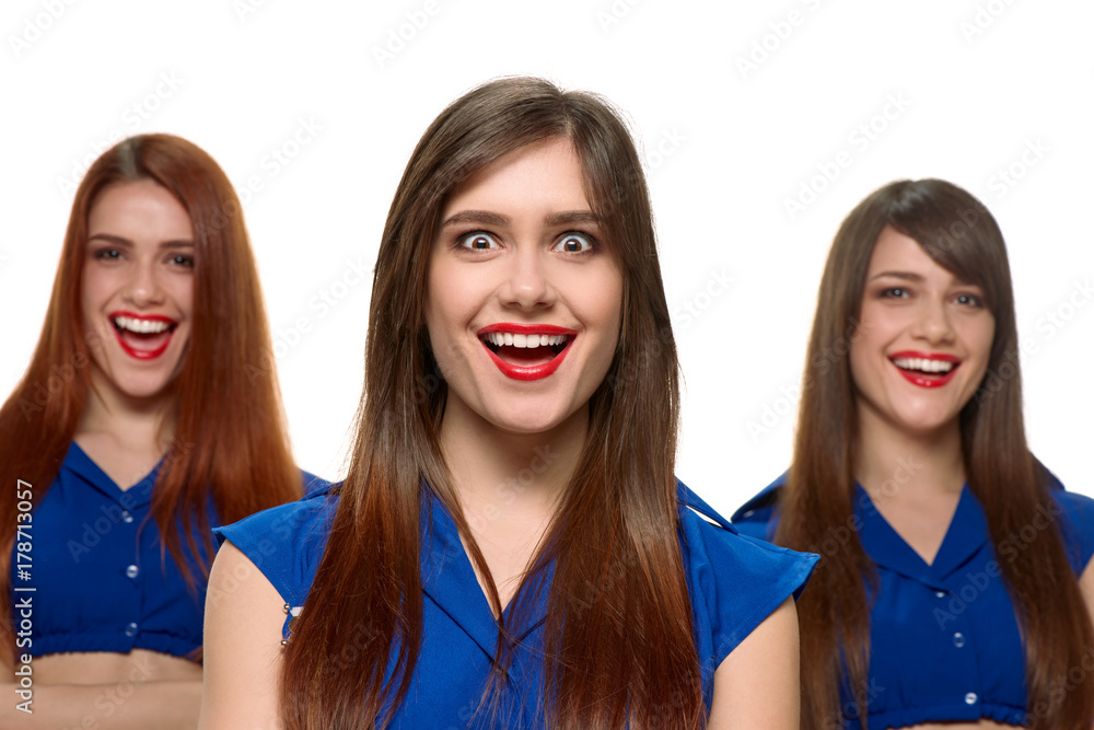 Happy laughing triplets Happy laughing triplets