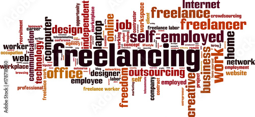 Freelancing word cloud
