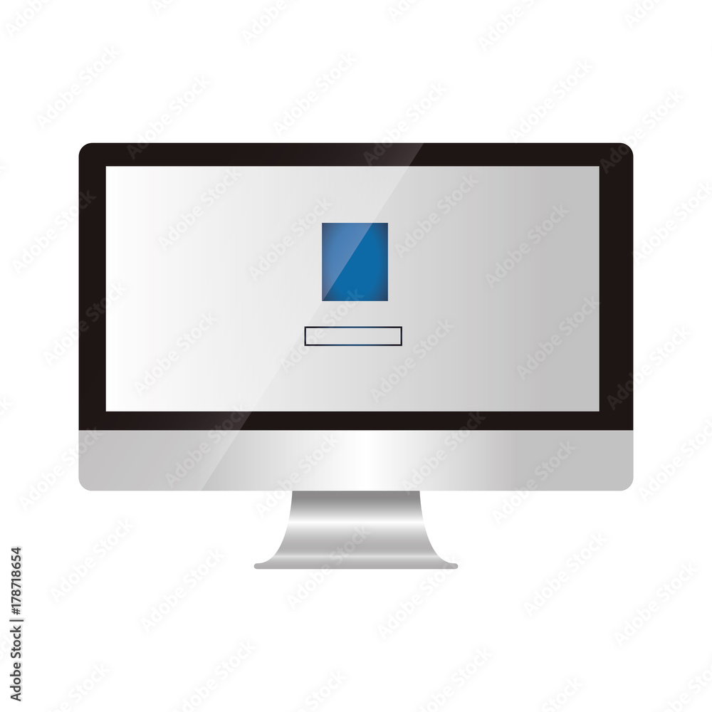 computer icon over white background vector illustration computer icon over white background vector illustration