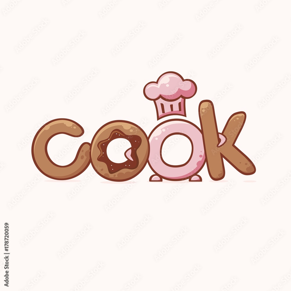 Obraz premium Modern vector professional sign logo kitchen cook