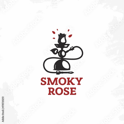 Modern vector professional sign logo smory rose