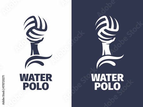 Modern vector professional sign logo water polo photo