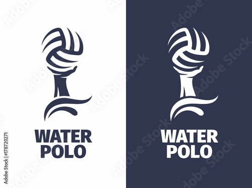 Modern vector professional sign logo water polo