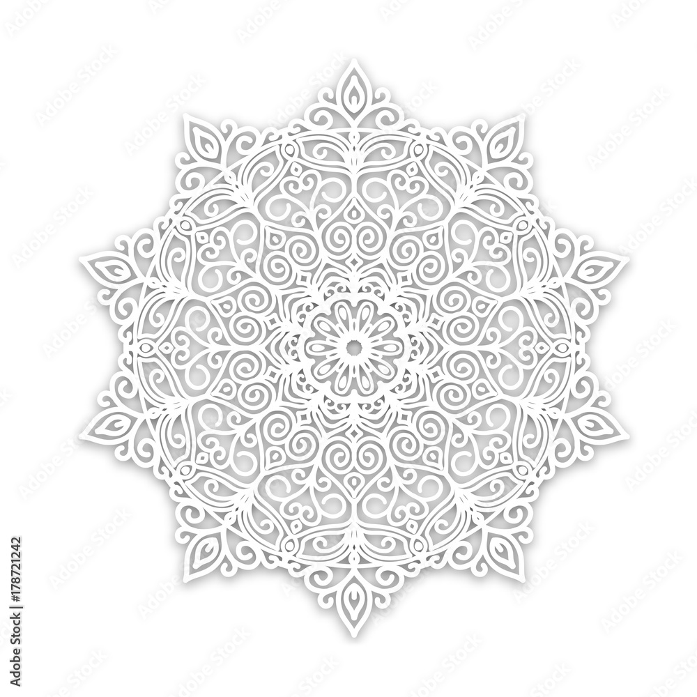 White pattern, mandala