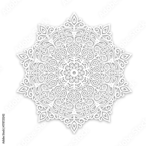 White pattern, mandala
