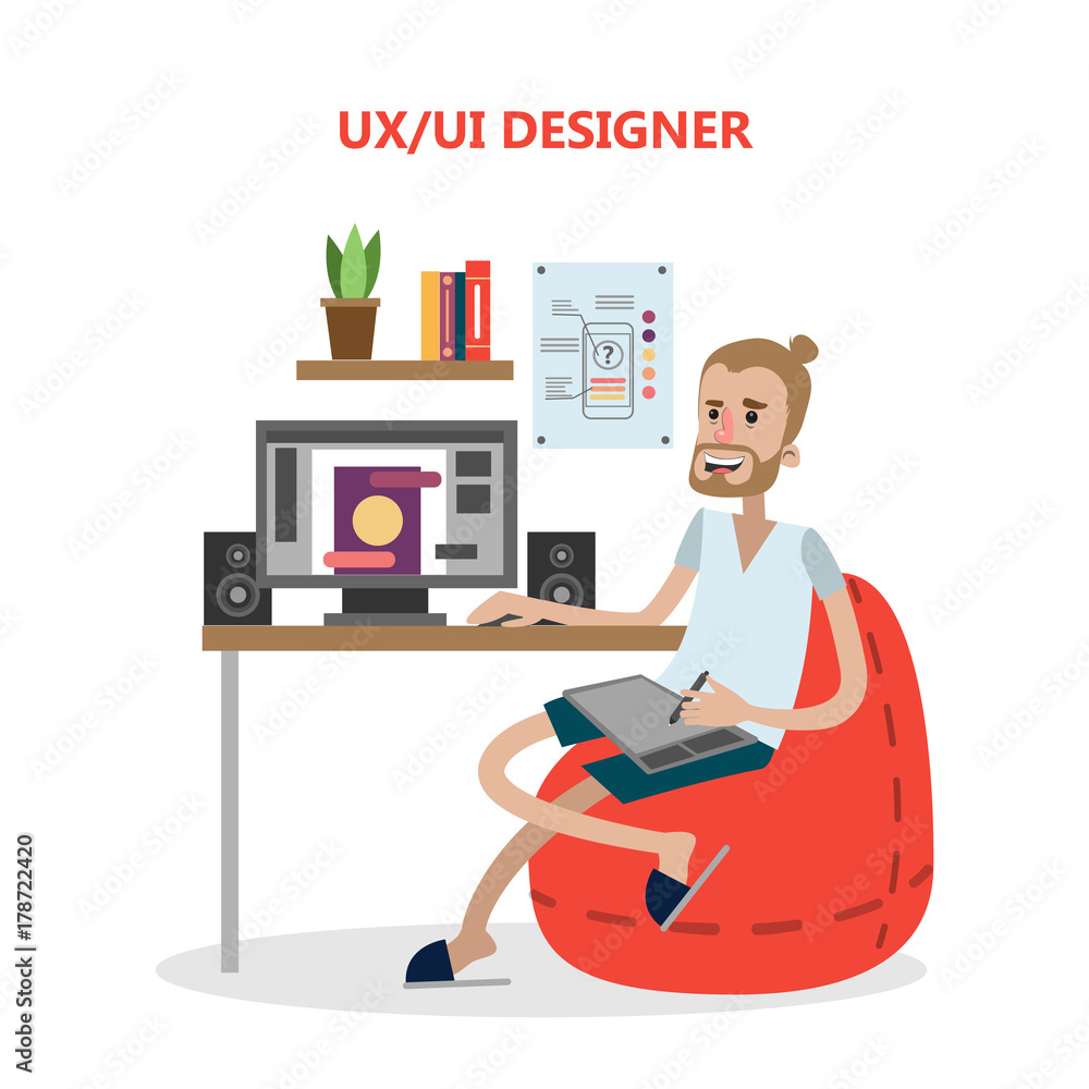 Fototapeta premium Ux and ui.