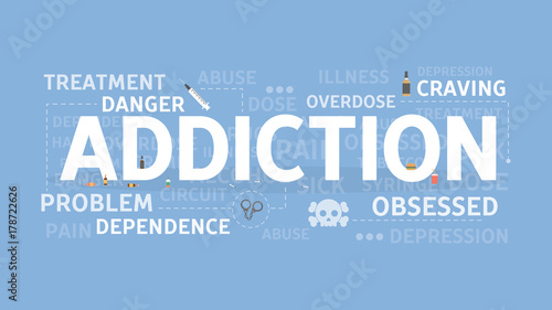 Addiction concept illustration.