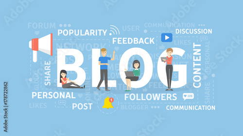 Blog concept illustration.