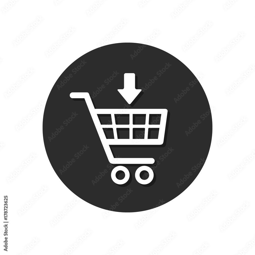 Shopping cart icon or button, vector Illustration Shopping cart icon or button, vector Illustration