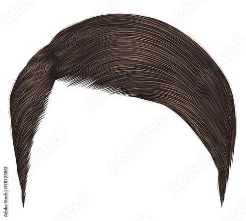 trendy man hairs.dark brown brunette.beauty style.
