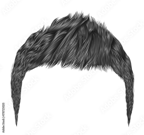trendy man hairs.gray color.beauty style.realistic 3d.