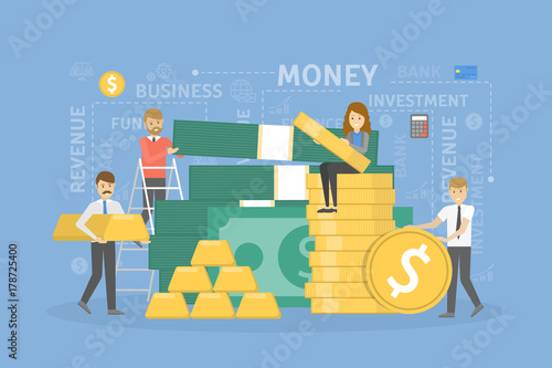 Money pile illustration.