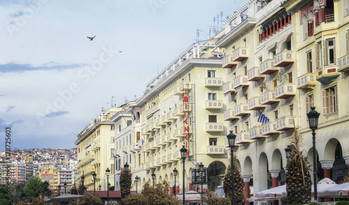 Fotografie THESSALONIKI, GREECE - MARCH 26: Aristotelous Square on March 26, 2017 in Thessaloniki, Greece