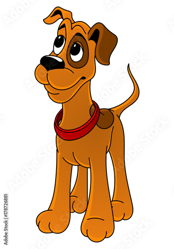 Сartoon hunting dog.