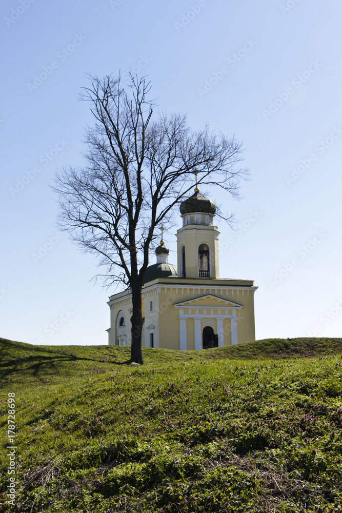 Orthodox Church in the territory of Khotyn Fortress. Ukraine. Orthodox Church in the territory of Khotyn Fortress. Ukraine.