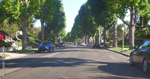 driving in the suburbs of Beverly Hills photo