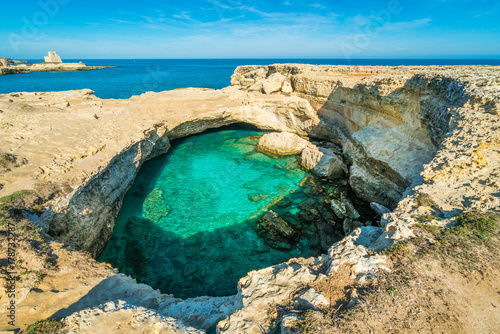 Photos The famous Grotta della Poesia, province of Lecce, in the Salento region of Puglia, southern Italy