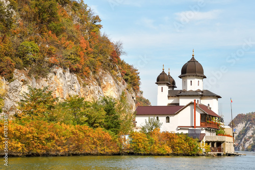 Mraconia Monastery, Danube river, Romania. photo