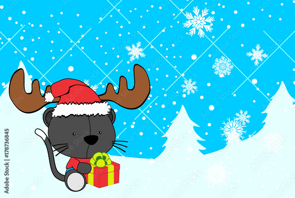 cute baby cat cartoon xmas background in vector format very easy to edit cute baby cat cartoon xmas background in vector format very easy to edit