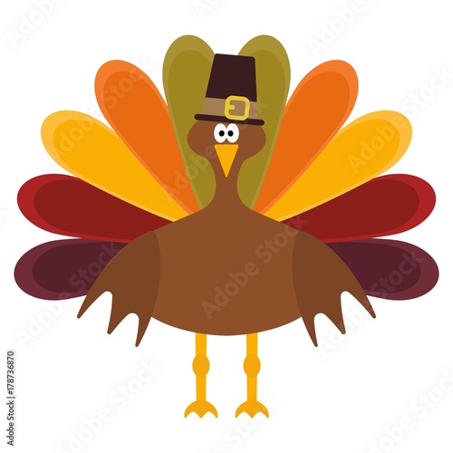 Vector illustration of a thanksgiving turkey