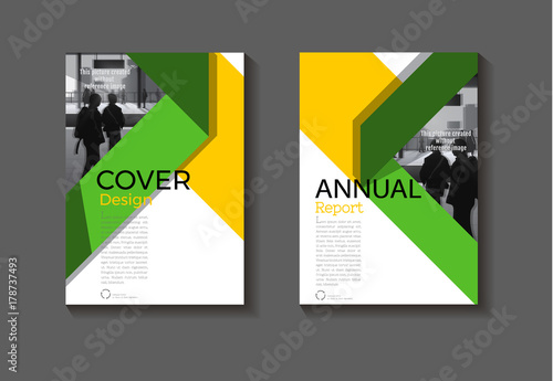 green and yellow cover design modern book cover abstract Brochure cover  template,annual report, magazine and flyer layout Vector a4