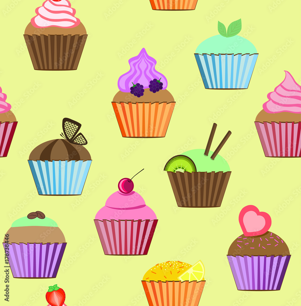 seamless patterns cakes set vector illustration seamless patterns cakes set vector illustration