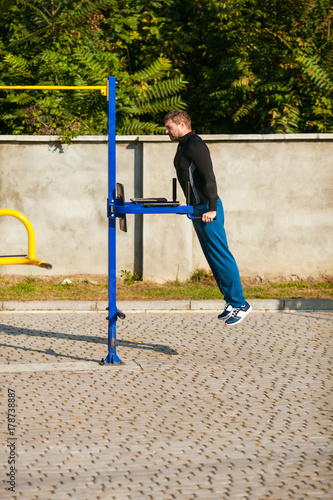 The man workout outdoor