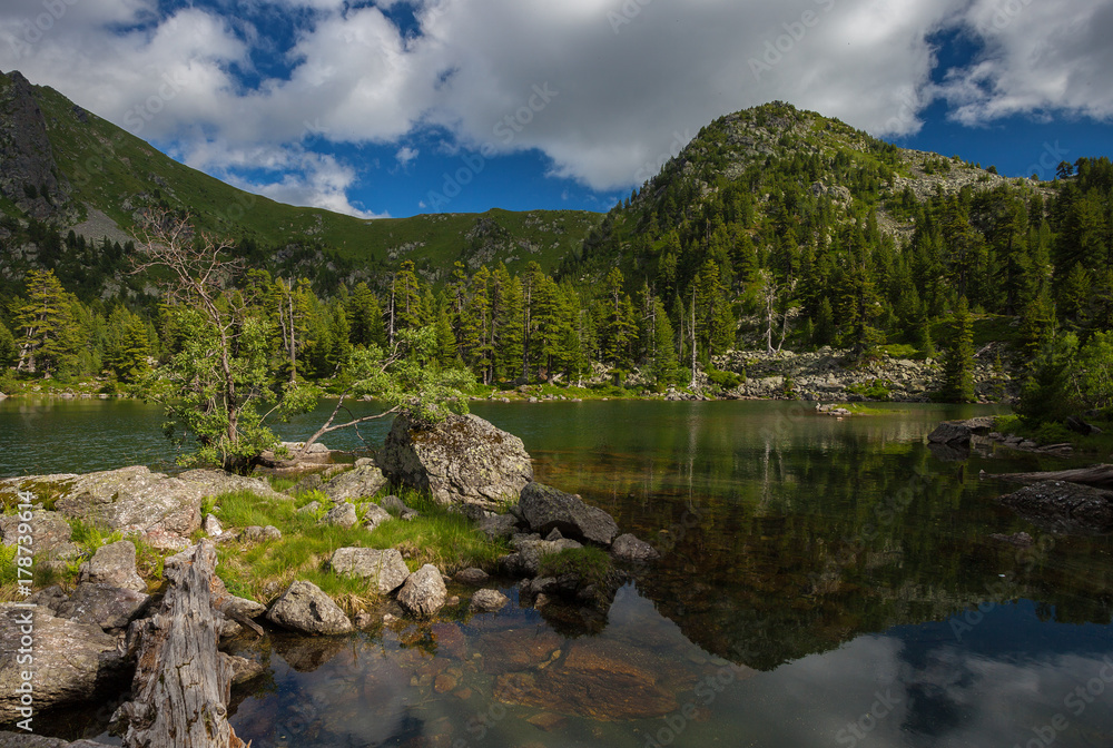 Fototapeta premium Amazing view of Hridsko lake in Prokletije national park, Montenegro