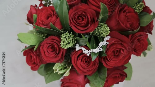Wallpaper Mural Bridal bouquet in an interior room, Bride's bouquet, camera movement along Torontodigital.ca