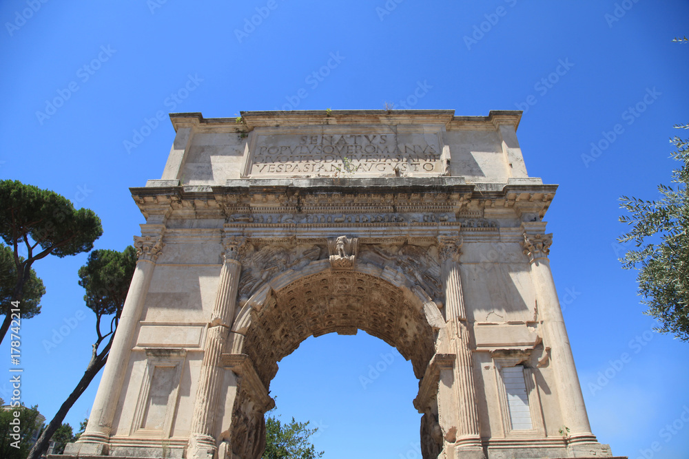 Arch of Titus, Roman Forum, Rome, Italy.