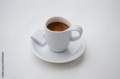 White coffee Cup on white background