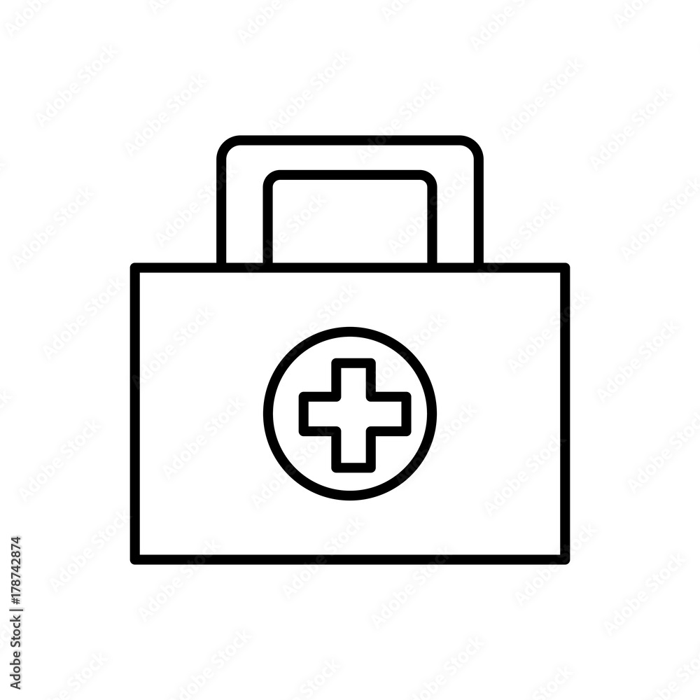 First aid suitcase icon vector illustration graphic design First aid suitcase icon vector illustration graphic design