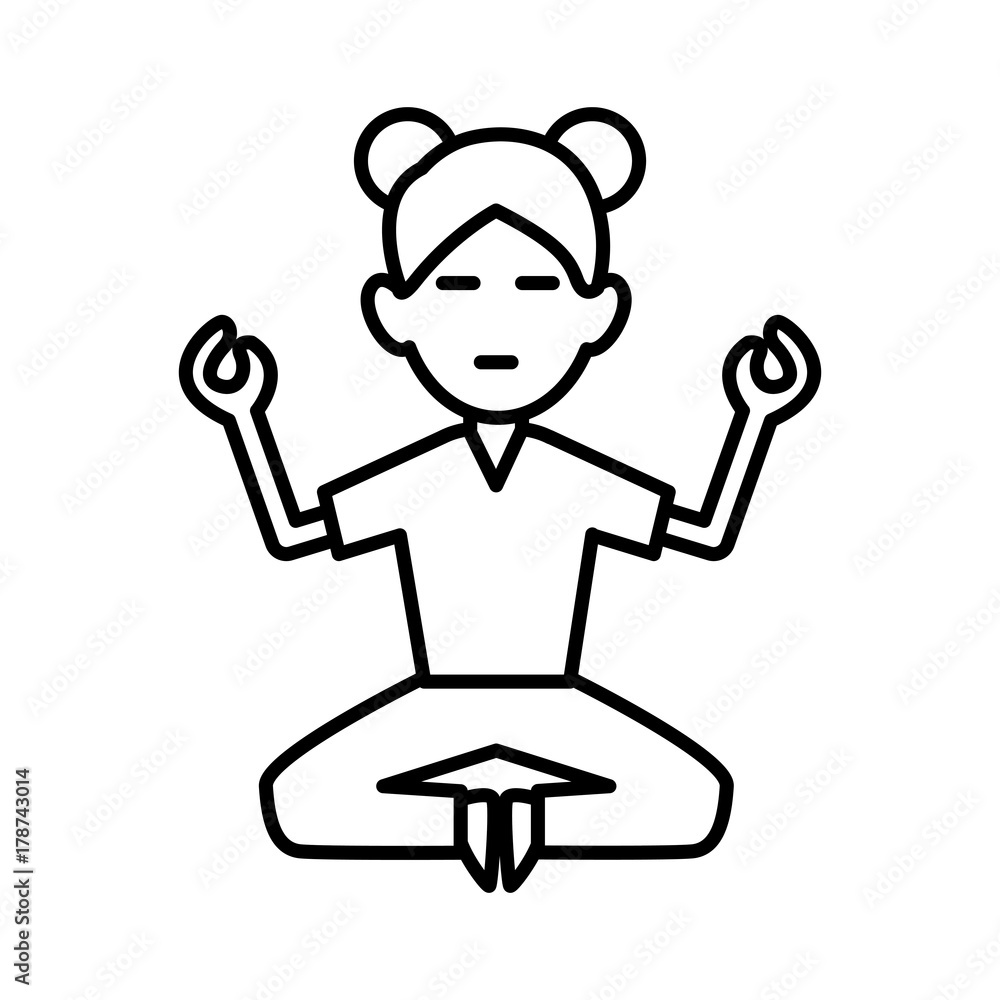 Woman doing yoga icon vector illustration graphic design Woman doing yoga icon vector illustration graphic design