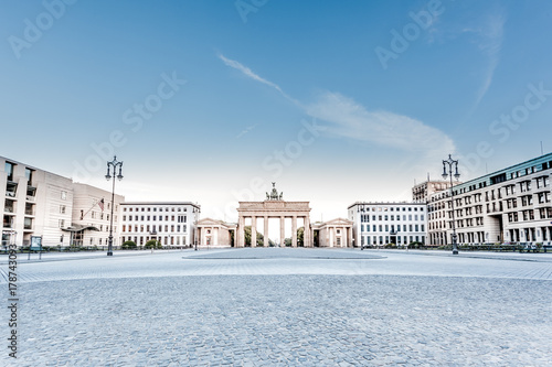 Brandenburger Tor in Berlin, early morning, nobody
