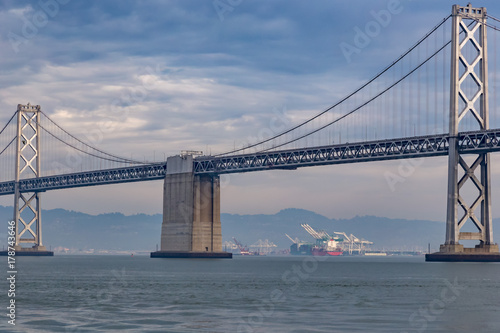 Bay Bridge in San Francisco, California, showing © jeancuomo