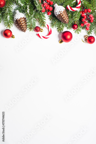 Christmas background on white.