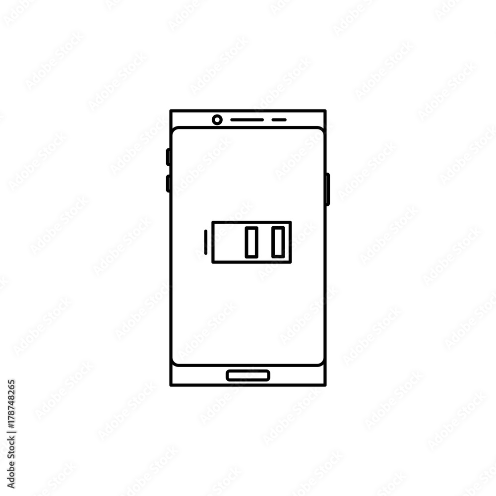 smartphone middle battery icon smartphone middle battery icon
