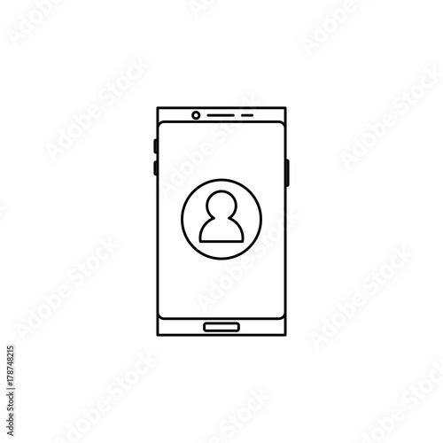 smartphone contact icon
