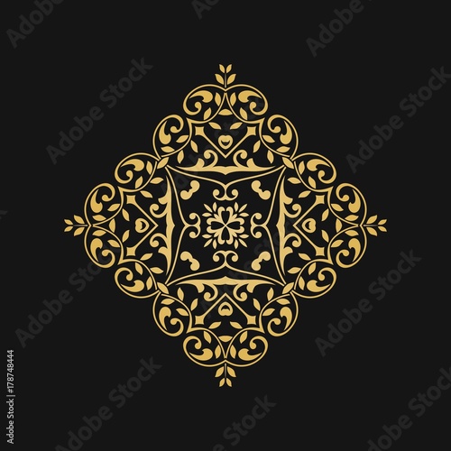 Ornamental floral element for design.