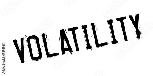 Volatility rubber stamp. Grunge design with dust scratches. Effects can be easily removed for a clean, crisp look. Color is easily changed.