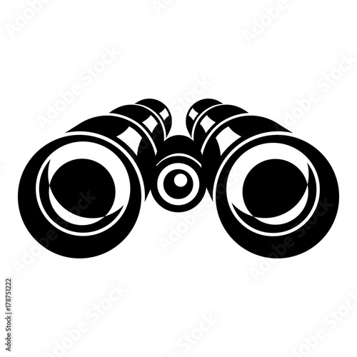 Binocular icon, simple style