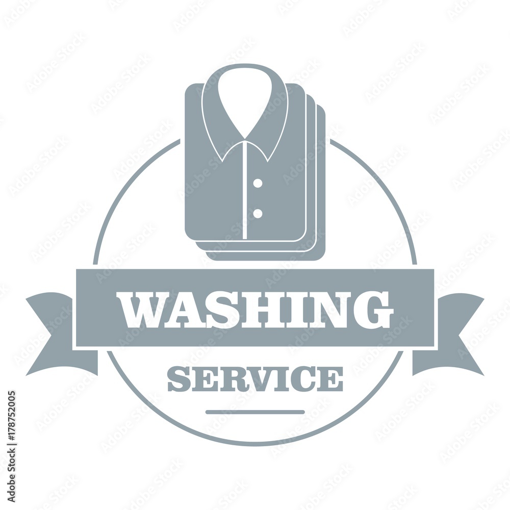 Washing service logo, simple gray style Washing service logo, simple gray style