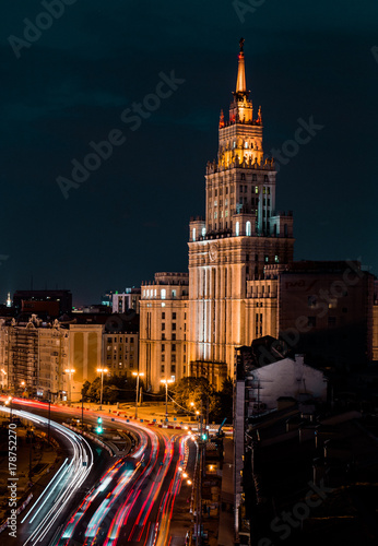 The Red Gates Stalin skyscraper in Moscow