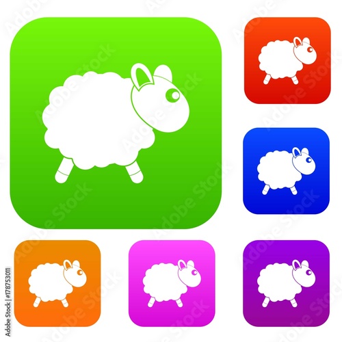Sheep set color collection